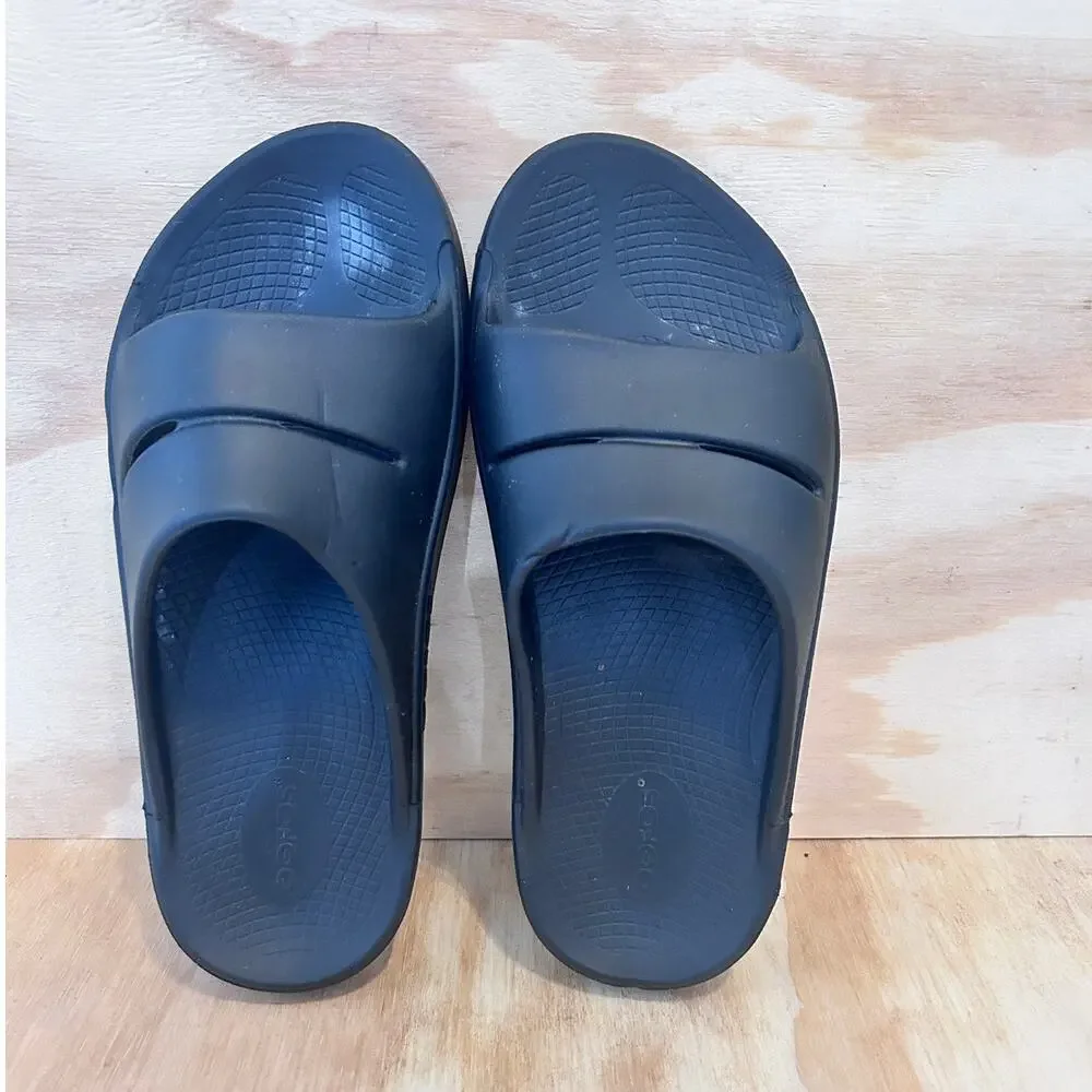 Oofos - Ooahh Sport - Slide Sandals - Black - Men's - 8